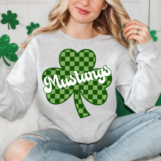 Mustangs Four Leaf Clover Green