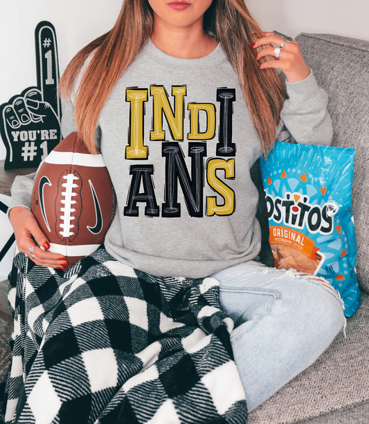 Indians - yellow/black letters