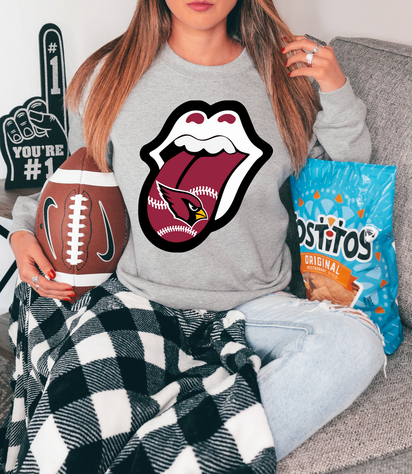 Arizona Cardinal on stitched tongue