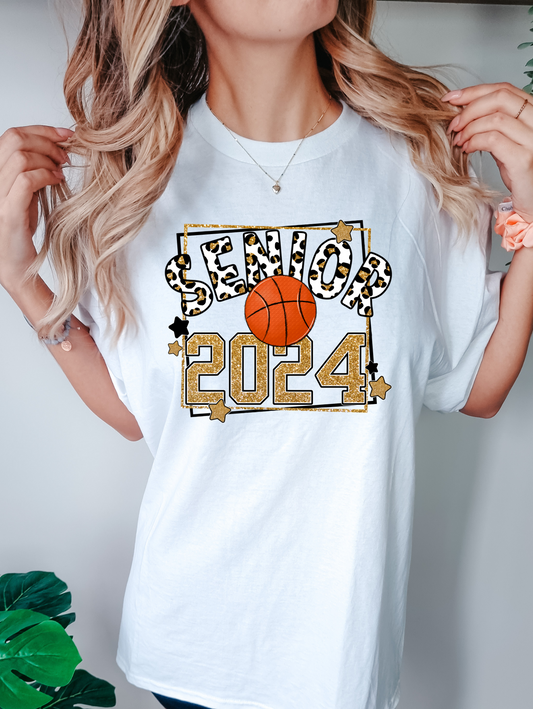 Senior 2024 - gold with basketball