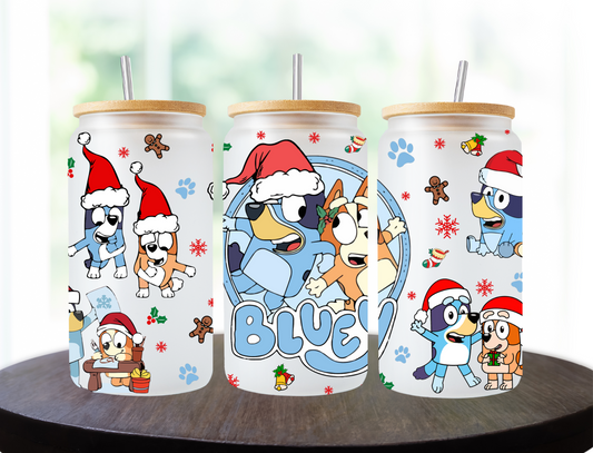 Bluey Christmas (Blue Circle) - UV Libby Wrap