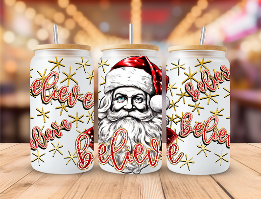 Believe Santa Red/Gold - UV Libby Wrap