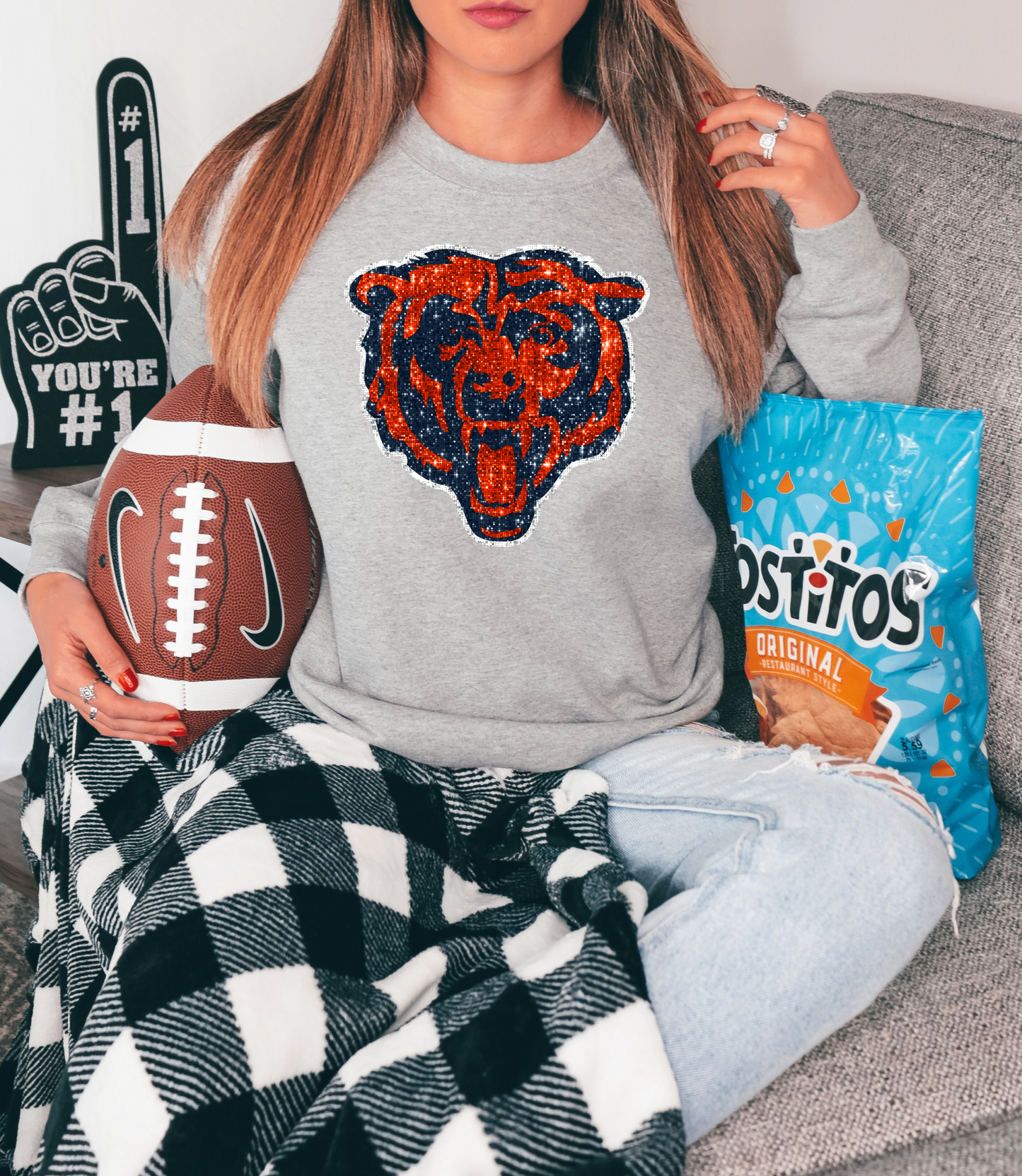 Chicago bear - faux sequin