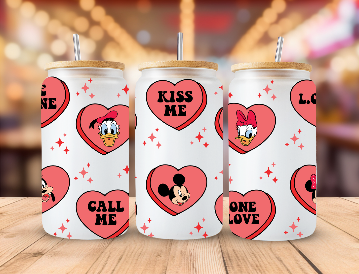 Disney Conversation Hearts Characters/Quotes - UV Libby Wrap