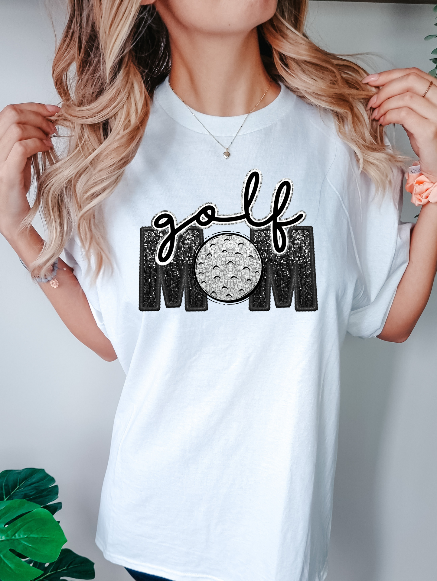 Golf mom - faux sequin