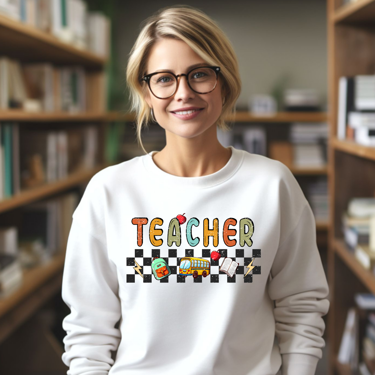 Teacher – Checkered Black