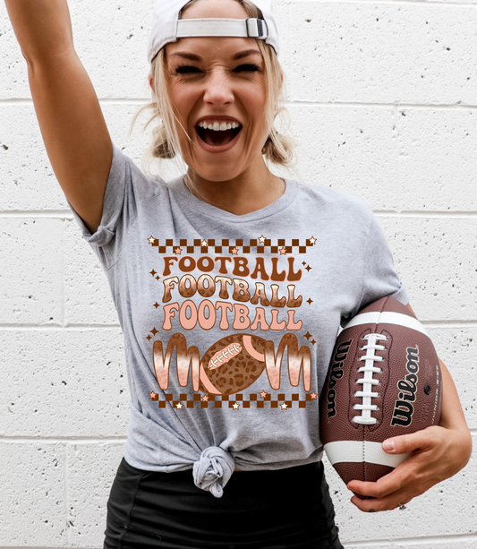 Football mom- checkered and cheetah print