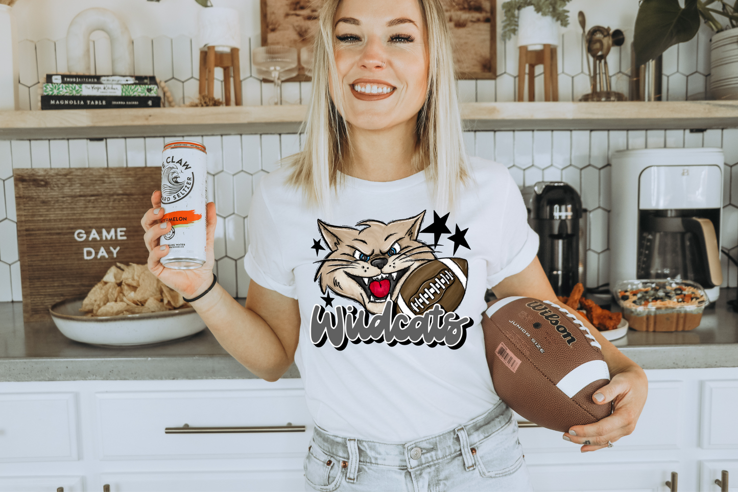 Grey Wildcats Mascot Football
