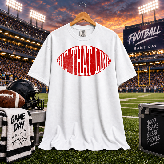 Football Typography Hit That Line