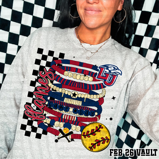 LU FLAMES SOFTBALL GAME DAY BRACELETS