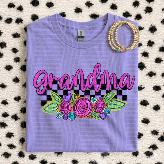 GRANDMA CHECKERS FLOWERS
