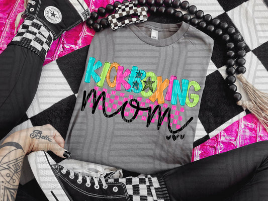 KICKBOXING MOM COLORFUL STARS CHECKERS