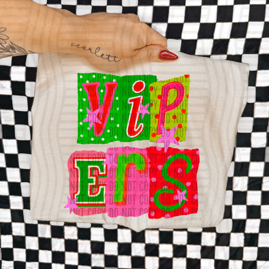 VIPERS RED & GREEN CHECKERS