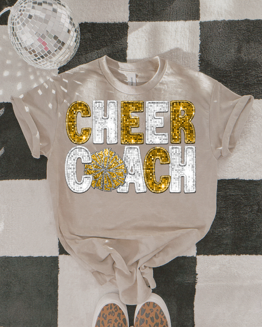 Cheer Coach Gold And Silver Glitter