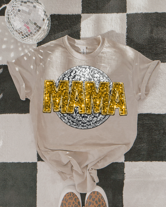 Golf Mama Gold Glitter