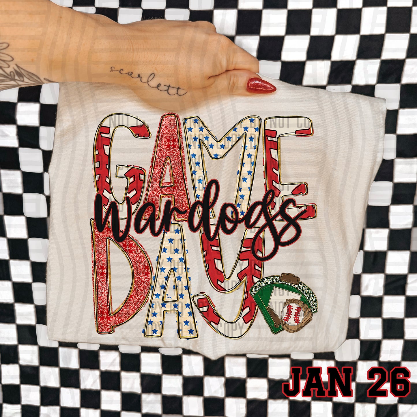 BASEBALL GAME DAY WARDOGS