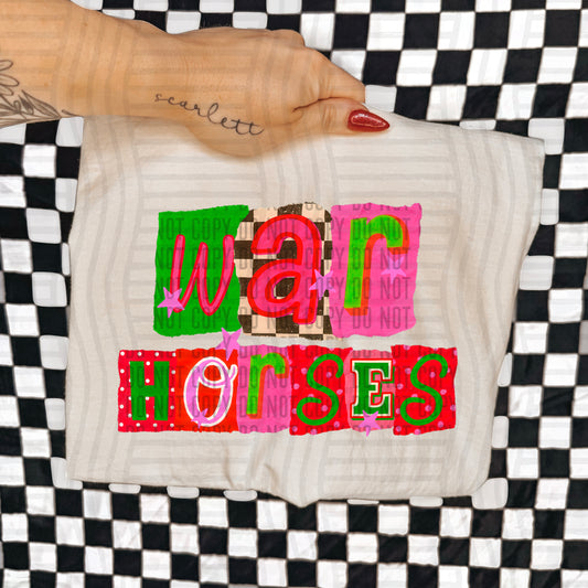WARHORSES RED & GREEN CHECKERS