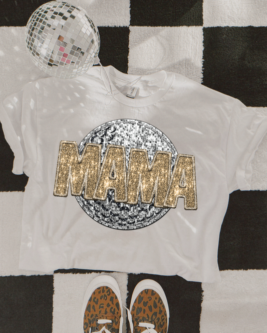 Golf Mama Gold Glitter