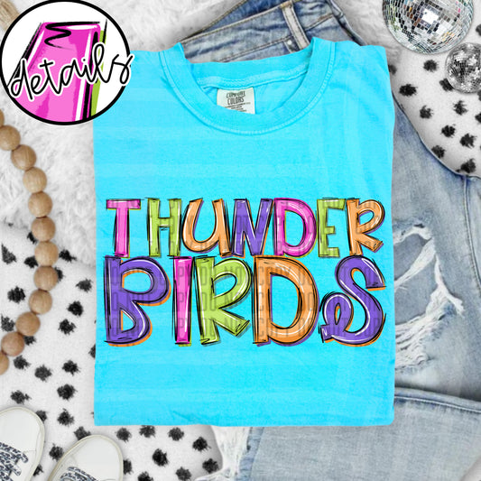 DOODLE COLORFUL THUNDERBIRDS