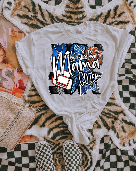 Basketball Mama Go Team (blue/glitter star)