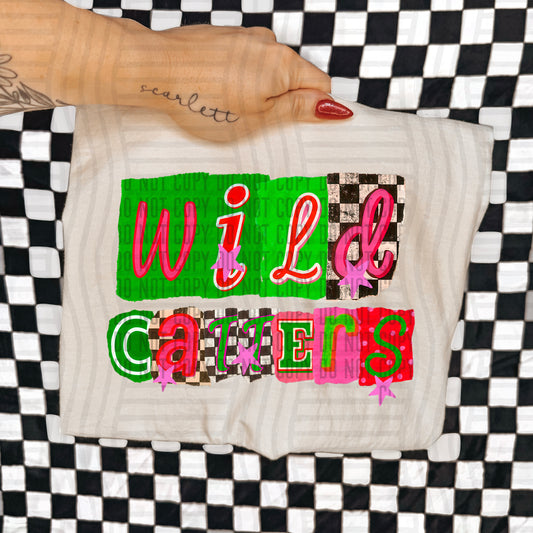 WILDCATTERS RED & GREEN CHECKERS