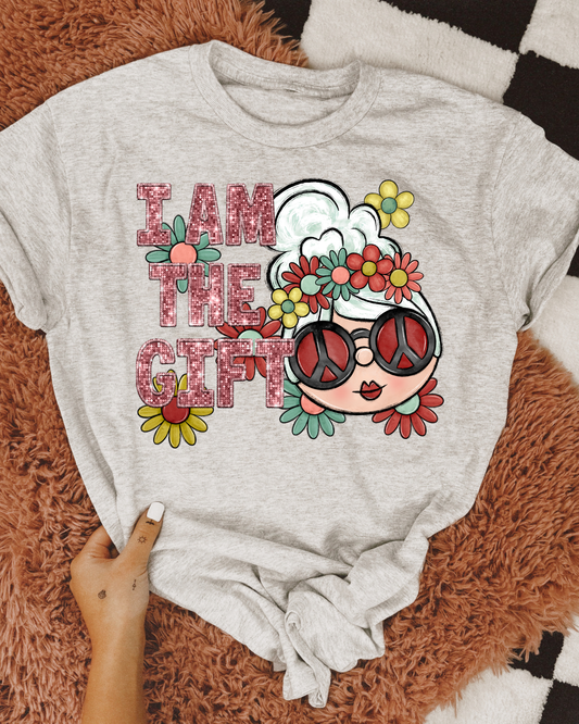 I Am The Gift Pink Glitter