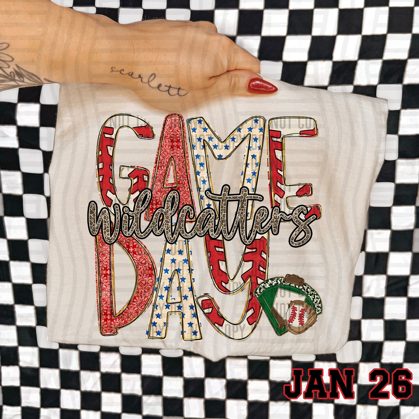 BASEBALL GAME DAY CHEETAH WILDCATTERS