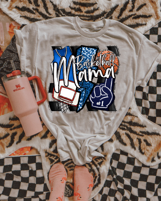 Basketball Mama Go Team (blue/glitter)