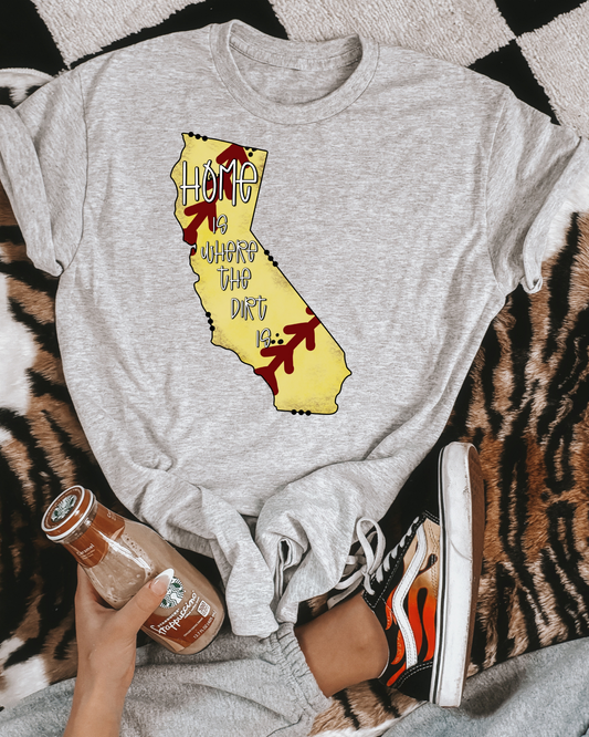 California Home Is Where The Dirt Is Baseball