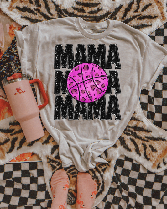 Basketball Mama (pink leopard basketball)