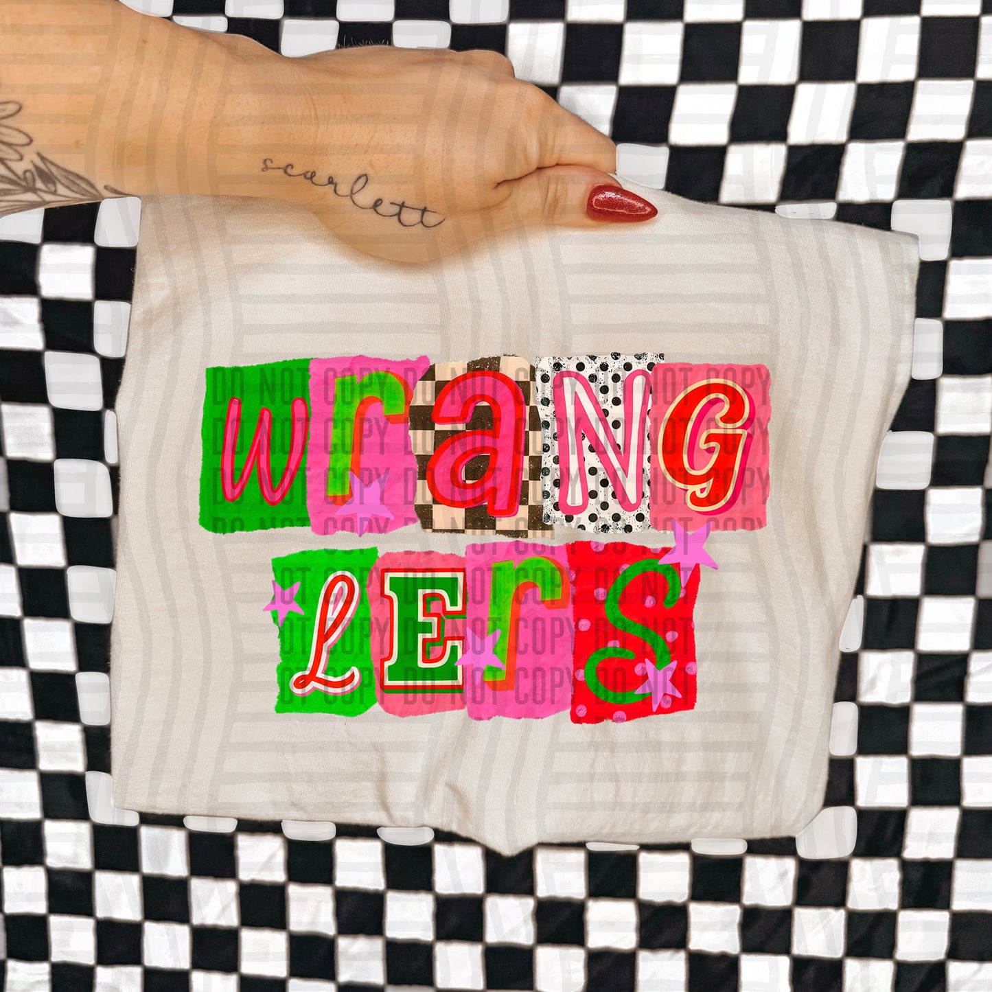 WRANGLERS RED & GREEN CHECKERS
