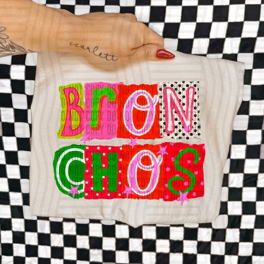BRONCHOS RED & GREEN CHECKERS