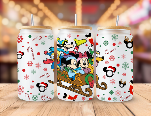 Mickey and friends in a sleigh - UV Libby Wrap