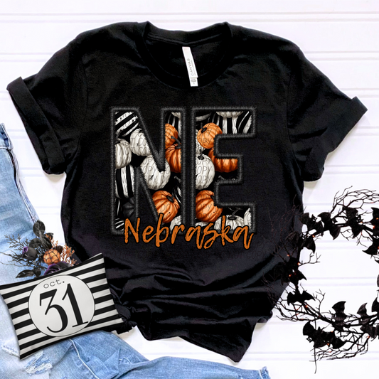 Nebraska (Black and white Pumpkins)