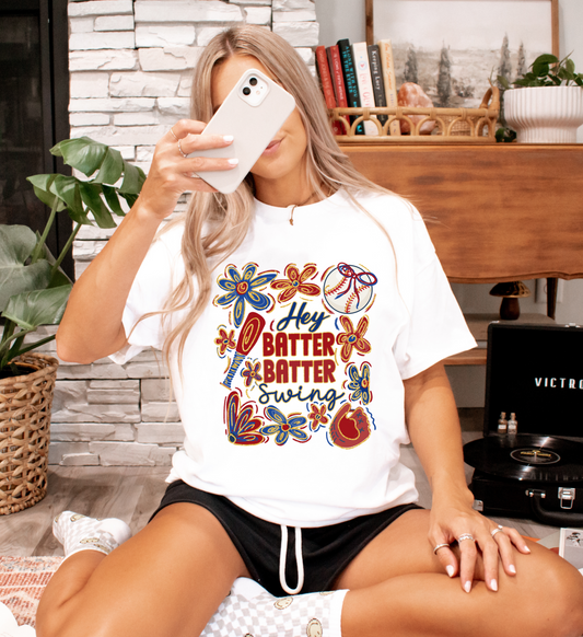 Hey Batter Batter Swing Flower Collage