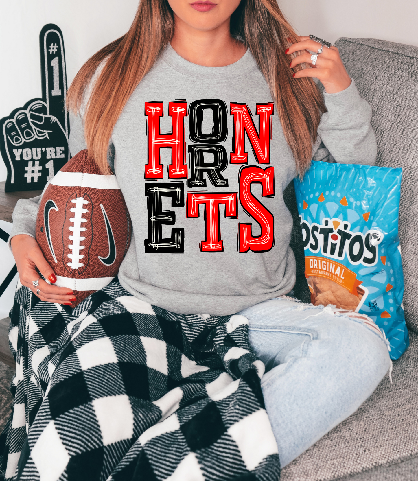 Hornets - red/black letters