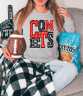 Comets (RED/BLK) - DTF Print