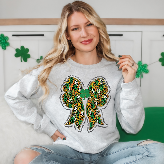 St. Patrick's Day 4 Leaf Clover Cheetah