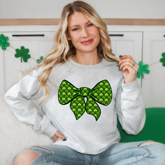 Bow With Green & Light Green Clovers