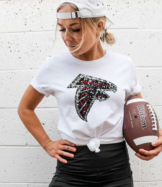 Atlanta Falcons logo - faux sequin