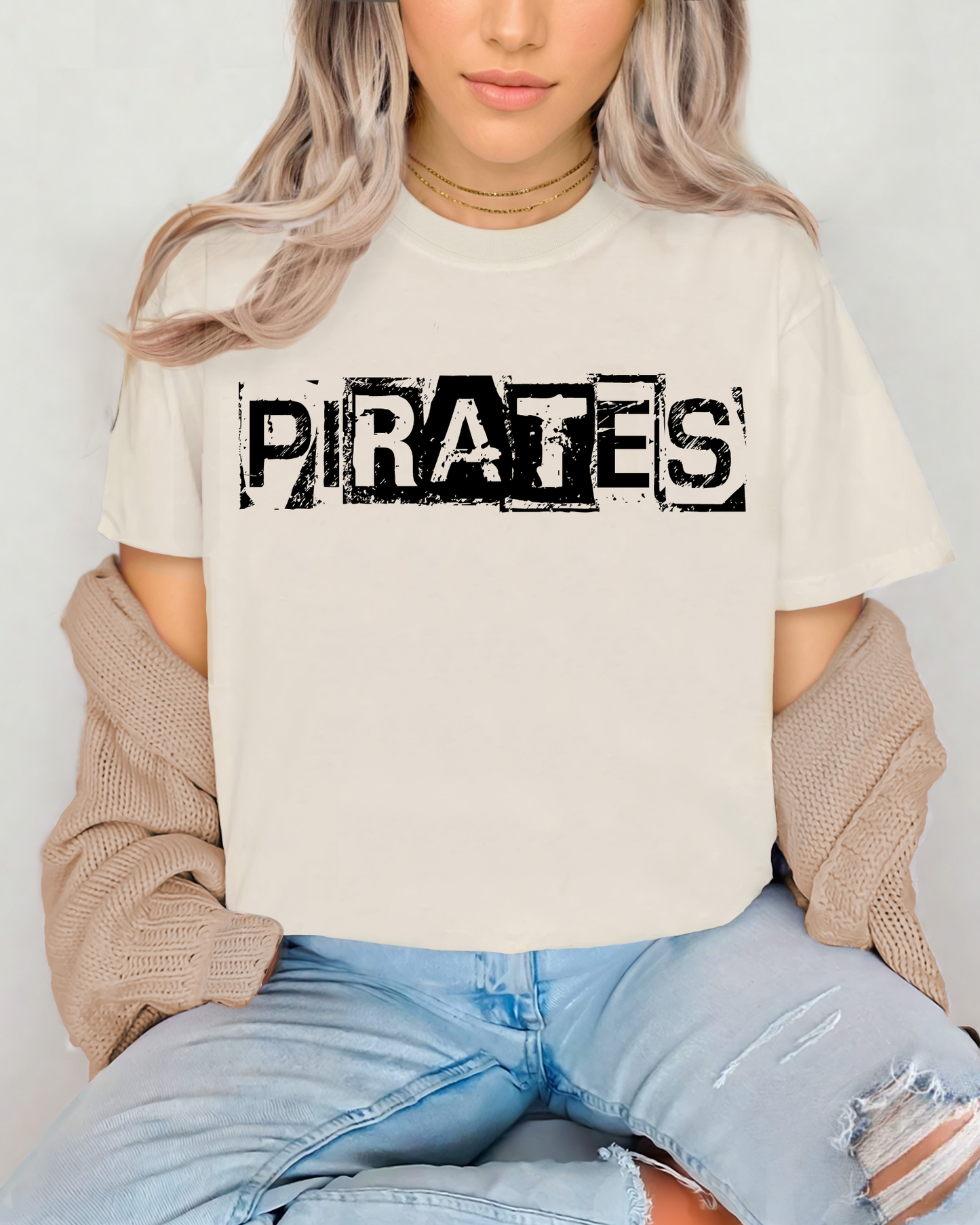 Pirates Black And White Spray Paint Letters
