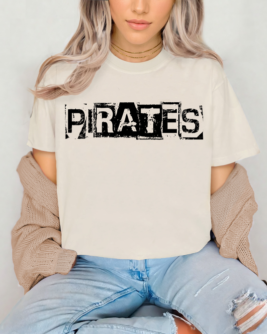 Pirates Black And White Spray Paint Letters