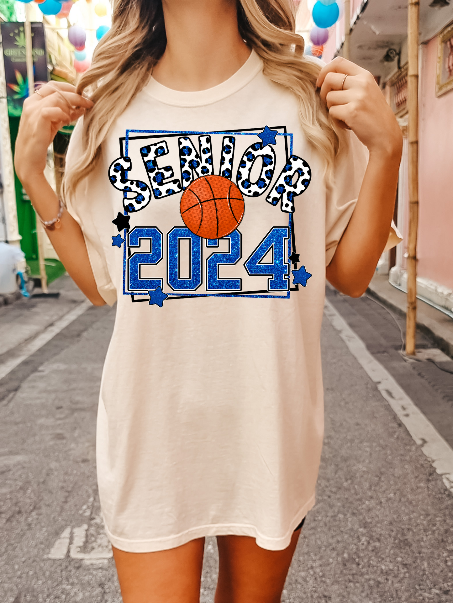 Senior 2024 - blue with basketball