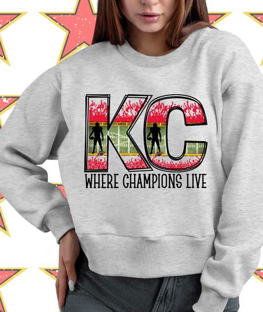 KC Where Champions Live Player/Field/Fans Letters