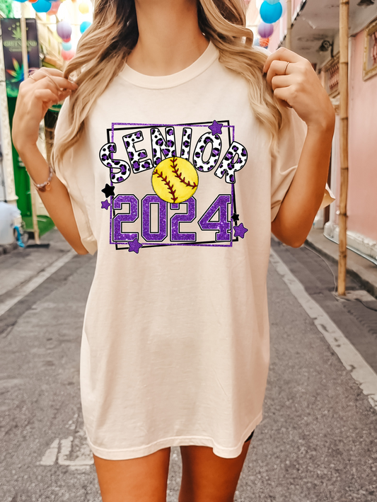 Senior 2024 - purple with softball