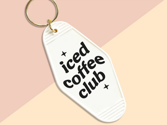 Iced coffee club - Motel keychain