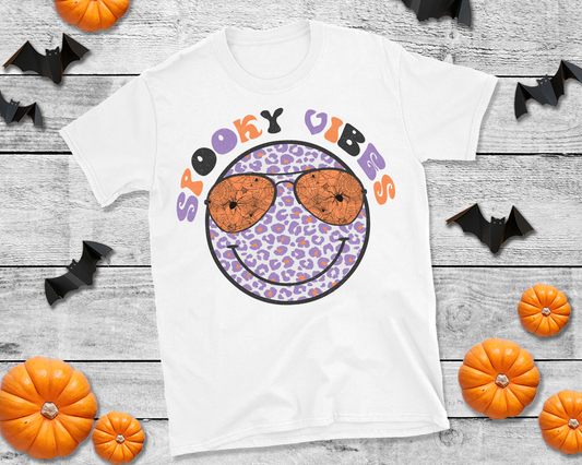 Spooky vibes purple cheetah print