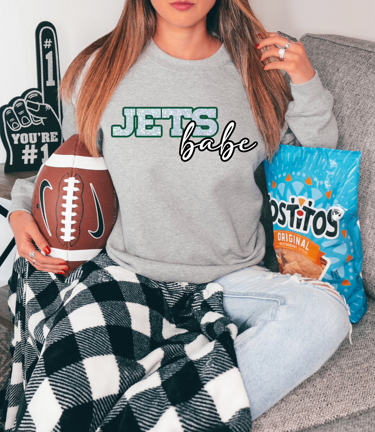 Glitter Jets babe - DTF Print