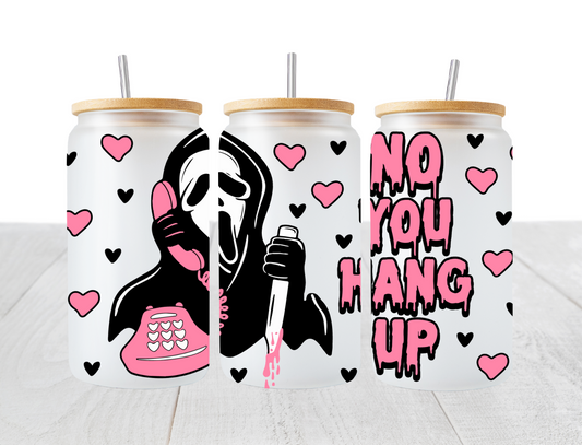 No you hang up, pink & black hearts - UV Libby Wrap