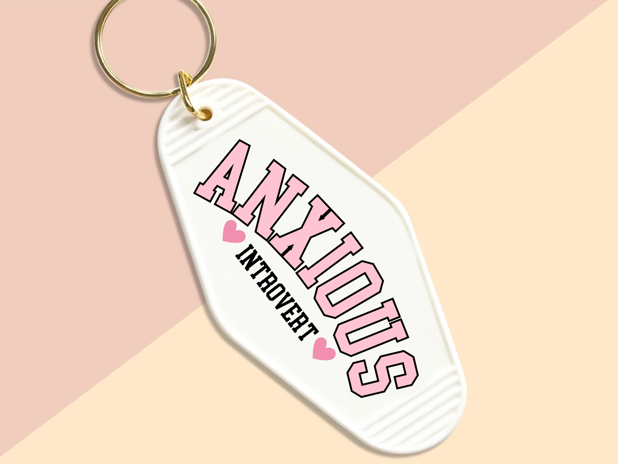 anxious introvert - Motel keychain – Earthline Customs